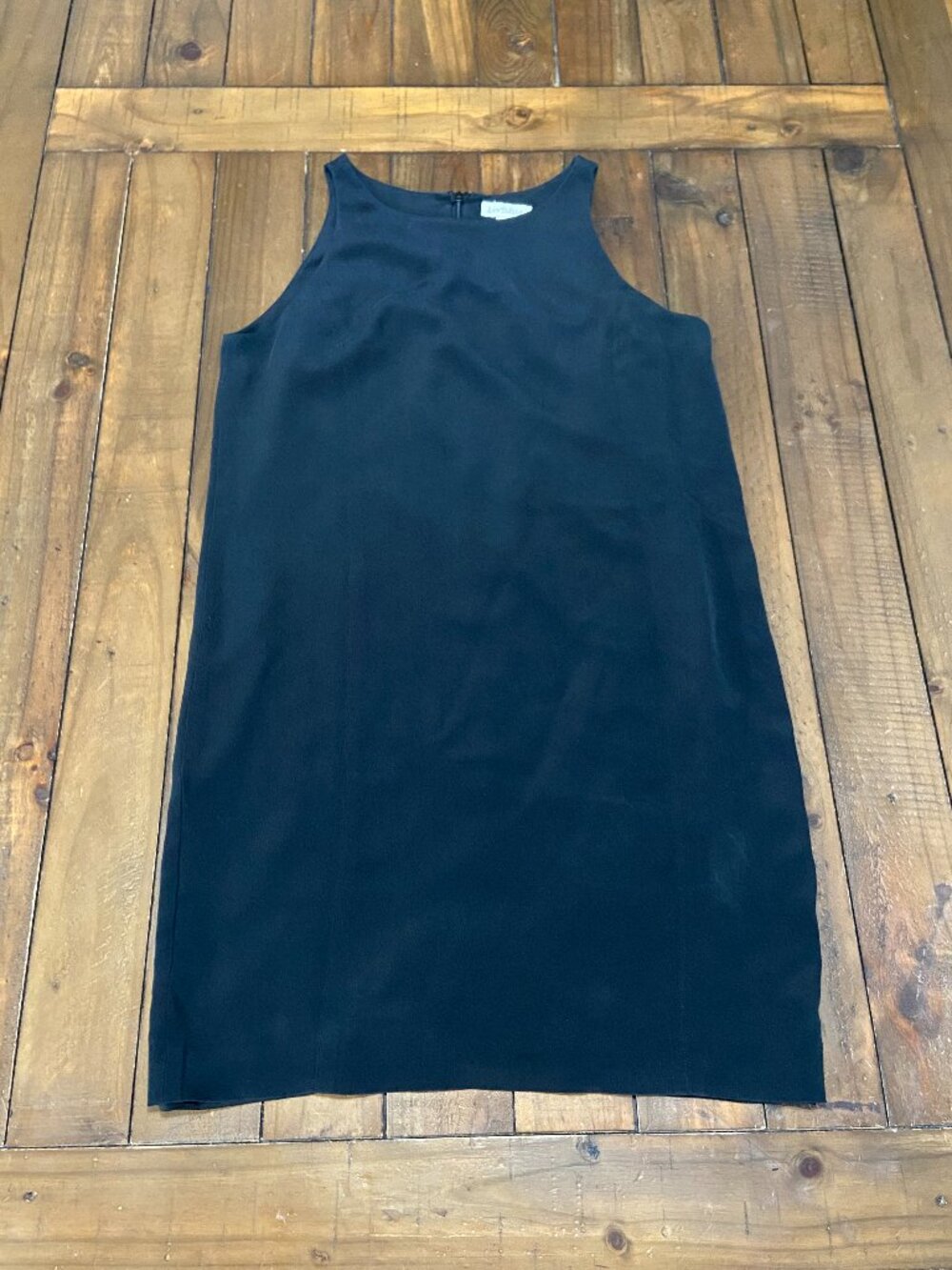 VINTAGE 90s Ann Taylor 100% SILK Little Black Dress - Size 10